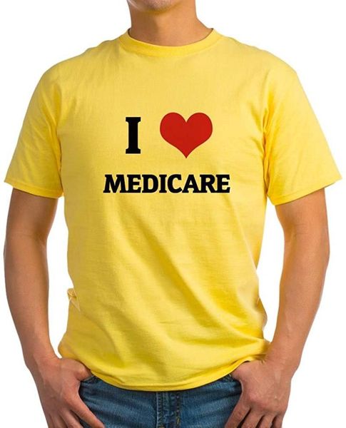 

men's t-shirts i love medicare ash grey t shirt cotton t-shirt, White;black