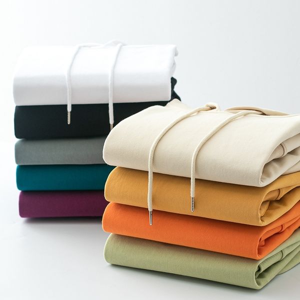 

9 colors 320g solid color sweater men's couple hooded coat, Black