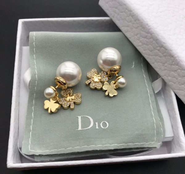 

design jewelry new april grass pearl earrings, Golden