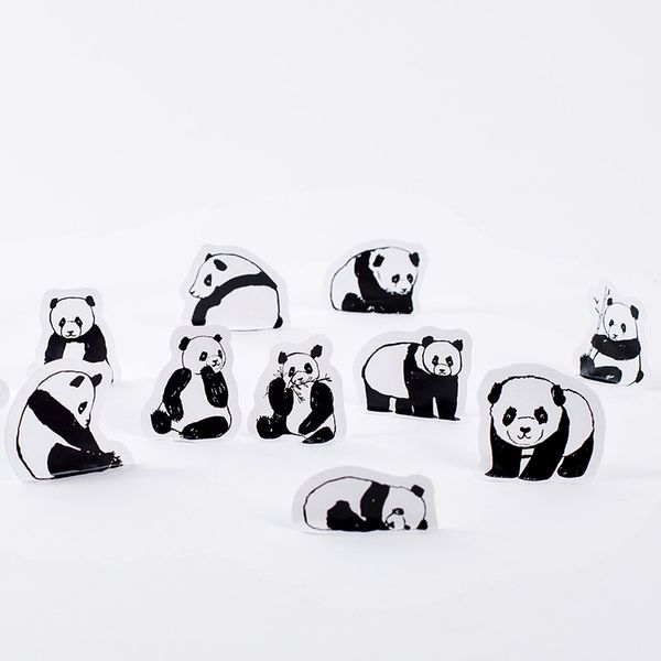 

6Pieces/Lot 40pcs/box Giant Panda Memo Pads Stickers Pack Posted It Kawaii Planner Scrapbooking Sticky Stationery Escolar School Supplies