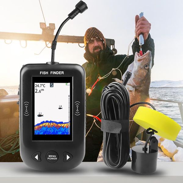 

fish finder erchang xf02-c portable depth sonar sounder alarm 9m cable waterproof fishfinder fishing for