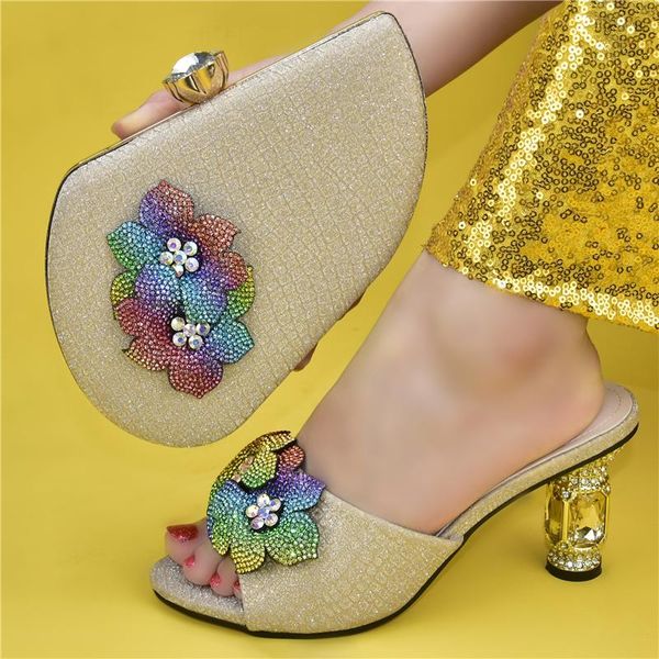 

dress shoes doershow beautiful gold italian with matching bags african women and set for prom party summer sandal has1-3, Black
