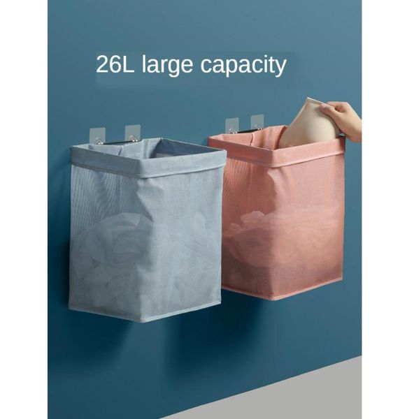 

storage baskets wall-mounted dirty clothes basket bathroom for household frame laundry