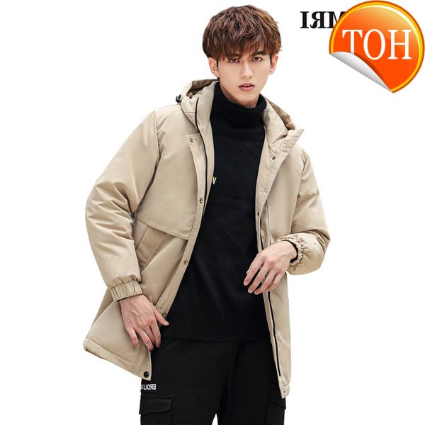 

couple's down jacket man and women thickening winter new canadian trend white duck men's parker cargo couple, Black