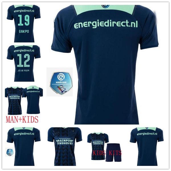

2021 2022 eindhoven soccer jerseys 21 22 max m.gotze doan dumfries fein ihattaren malen sangare hendrix zahavi home away men kids kit footba, Black;yellow
