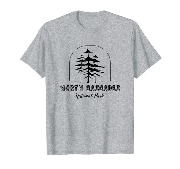 

north cascades national park tshirt - souvenir washington, White;black