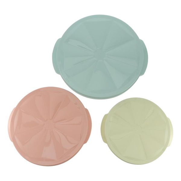 

bowls 3pcs practical plastic with lid salad rice bowl serving