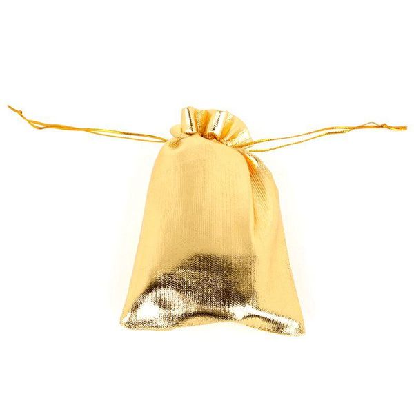 

gift wrap 50pcs/lot gold foil organza bag candy bags wedding party favor pouch christmas decoration packaging 7x9cm