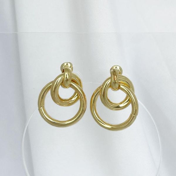 

hoop & huggie peri'sbox gold color round ear studs for woman vintage big small circle statement earrings cute party geometric irregular, Golden;silver