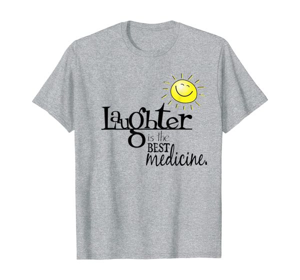 

laughter is the medicine t-shirt, White;black