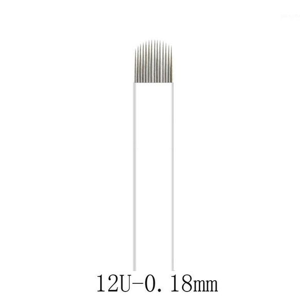 

200pcs 0.18mm 12/14/16/18/21 u assorted permanent makeup manual eyebrow microblading blades for pen1
