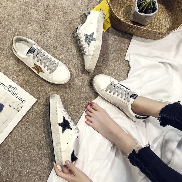 

Casual shoes Net red fluorescent small white shoes women's dirty autumn 2019 leisure fashion breathable board student lucky, Black
