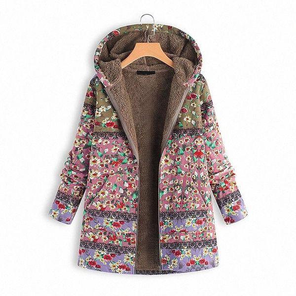 

women's plus size parka zipper pocket floral going out long sleeve hoodie regular fall winter blue blushing pink green xl  3xl 4xl 5, Black