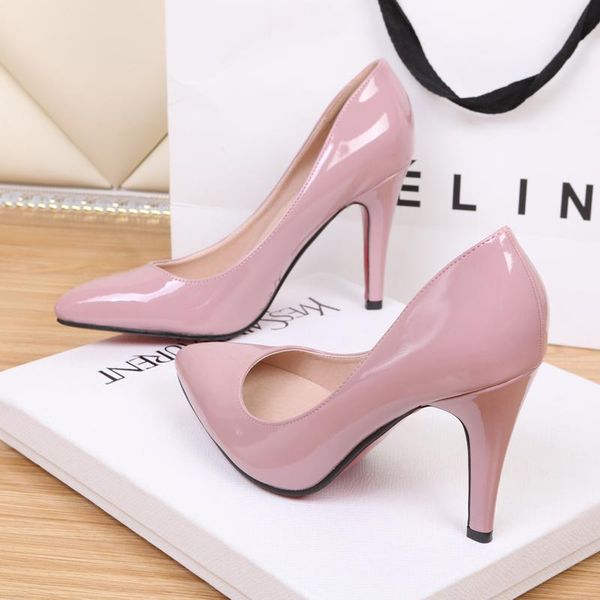 

dress shoes black wild high heels pointed thin elegant professional work 7cm/5cm etiquette womens single 32,33