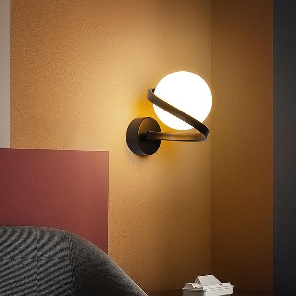 

metal led wall light nordic european small bedside lamp minimalist decorations lampara de pared room decoration bk50bd