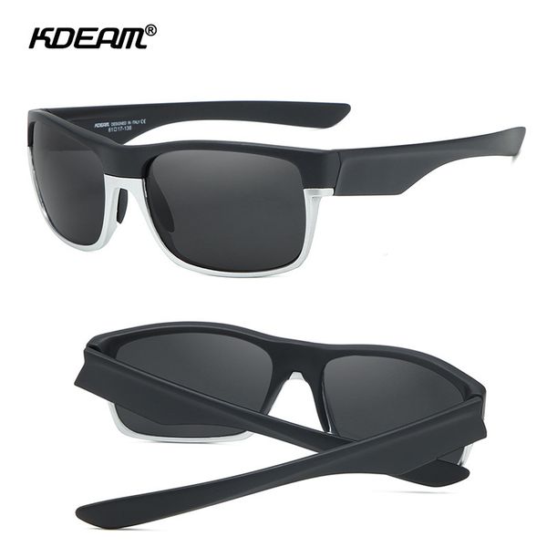 

classic classic square polarized sunglasses ultra light tr90 outdoor sports glasses true film high definition lens kd189, White;black