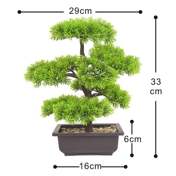 

decorative flowers & wreaths 1pc artificial pine tree bonsai small green with pot plants potted plant ornaments fake for home decor