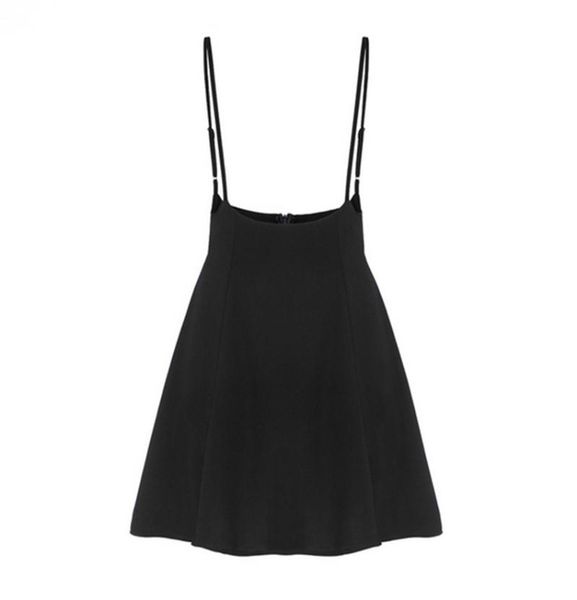 

casual dresses separqi black women dress with shoulder straps package hip under split slim suspender high waist mini school, Black;gray
