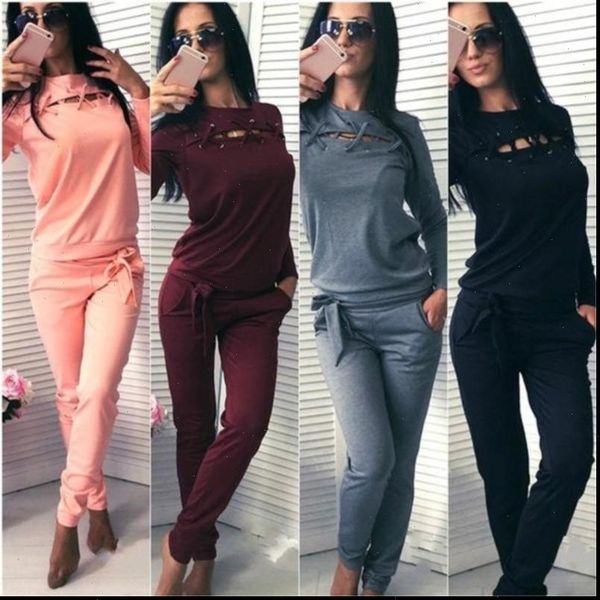 

spring autumn casual solid women tracksuits fitness set long sleeve hoody pants tracksuit sportswear, Gray