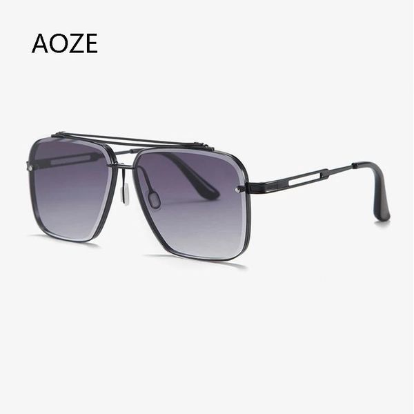 

sunglasses aoze 2021 fashion cool men style gradient goggles driving, White;black