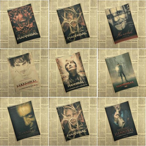 

wall stickers hannibal tv series movie mads mikkelsen hugh dancy paper poster