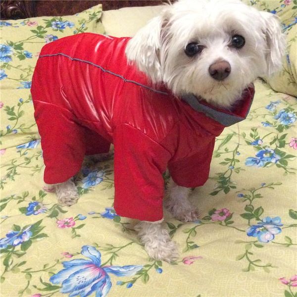 

dog apparel snow prevention wadded jacket waterproof coat pet winter down jumpsuit costume for boy girl puppy