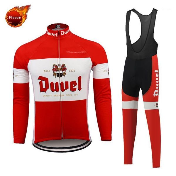 

cycling jersey men long sleeve set bike wear winter fleece and spring autumn thin clothing mtb ropa ciclismo beer1, Black;blue