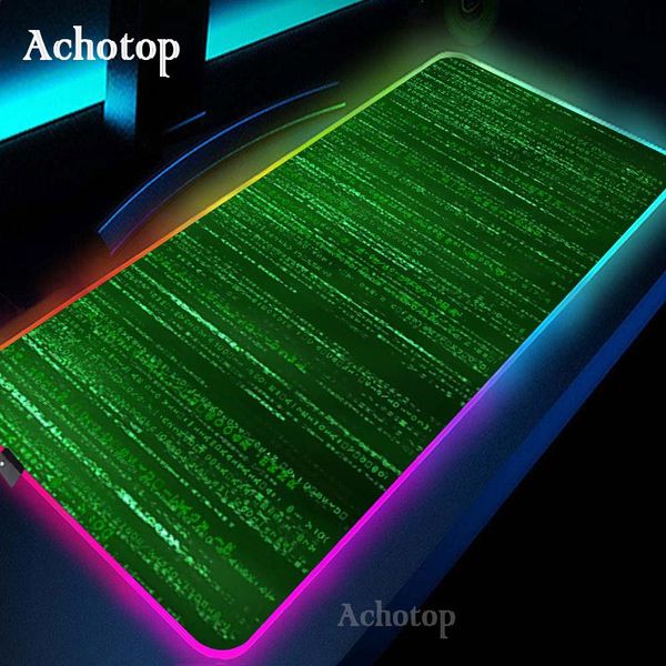 

mouse pads & wrist rests matrix binary code rgb pad computer led gaming gamer large mause usb for keyboard mice carpet pc desk mat