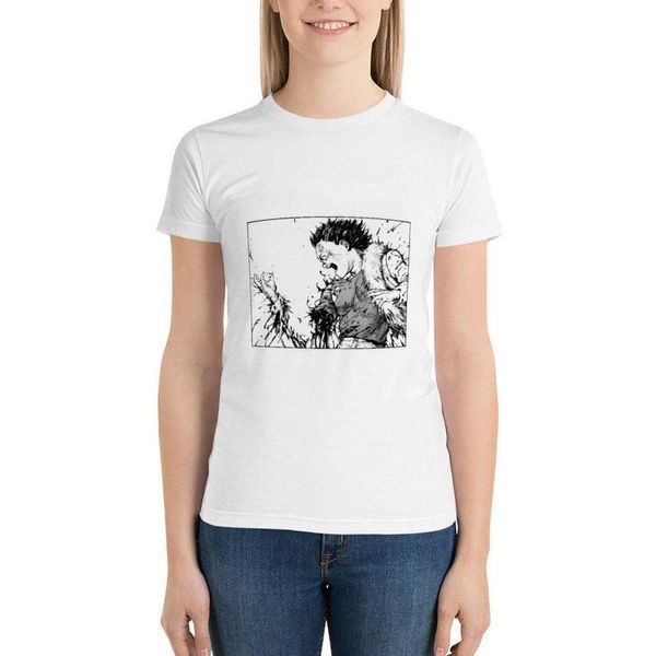 

women's t-shirt akira tetsuo losing arm tee shirt japanese anime cotton pattern women t o neck trendy short sleeve casual tshirt plus s, White