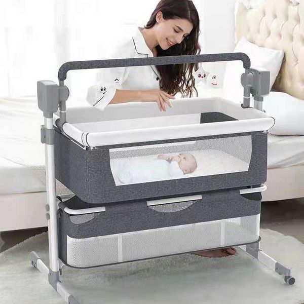 

baby cribs portable bed side sleeper infant travel bassinet crib w/carrying bag