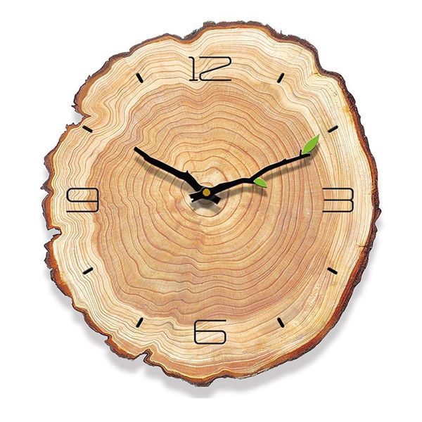 

vintage wooden wall clock cafe office home kitchen decor silent design art large clocks simple