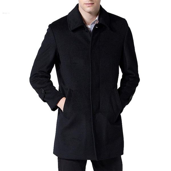 

men's wool & blends winter thick coats slim fit jackets men casual warm outerwear male woolen jacket mens brand clothing 4xl j6t696, Black
