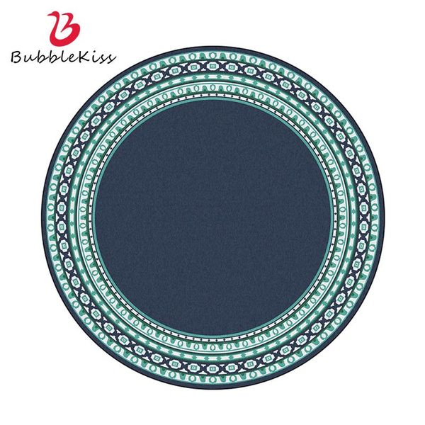 

carpets bubble kiss dark blue round carpet creative green edge design home customize rugs coffee table exquisite decoration floor mats