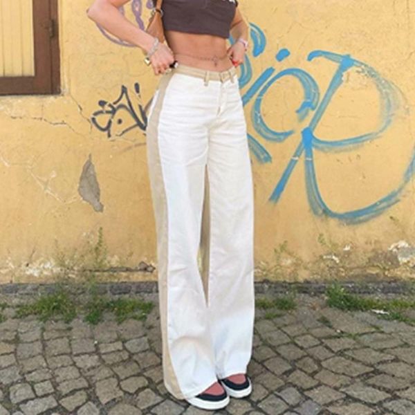 

women's jeans fashion streetwear elastic women y2k flared skinny high waist mom wash soft casual autumn clothing long pants, Blue