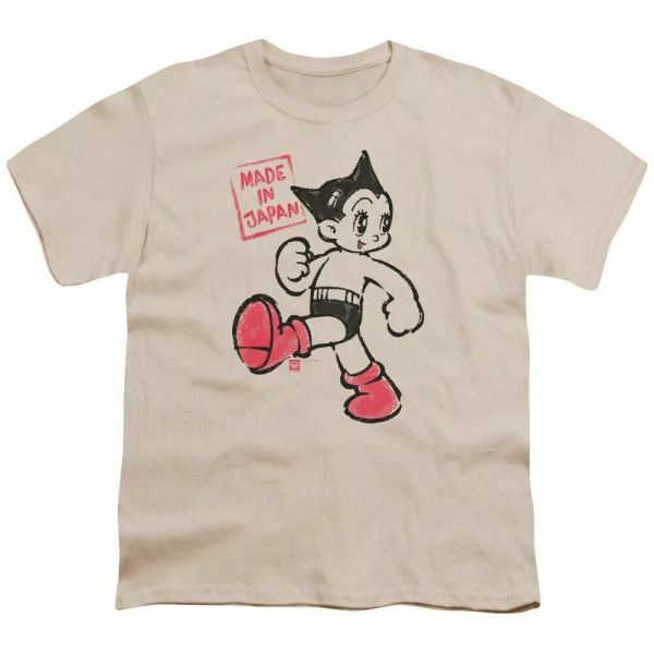 

astro boy made in japan kids youth t shirt licensed tobio tee cream, White;black