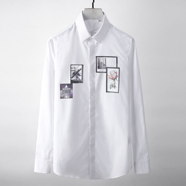

shirt shirt luxury shirt men long sleeve slim chemise homme casual business men's cotton shirts plus size 4xl camisas masculina, White;black