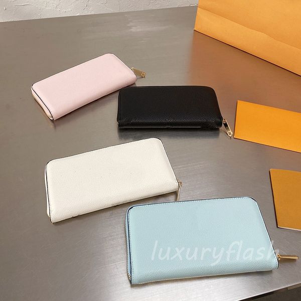 

women designers wallets 2021 latest arrivals long wallet clutch card holders printed flowers pockets change bag luxurys purses, Red;black