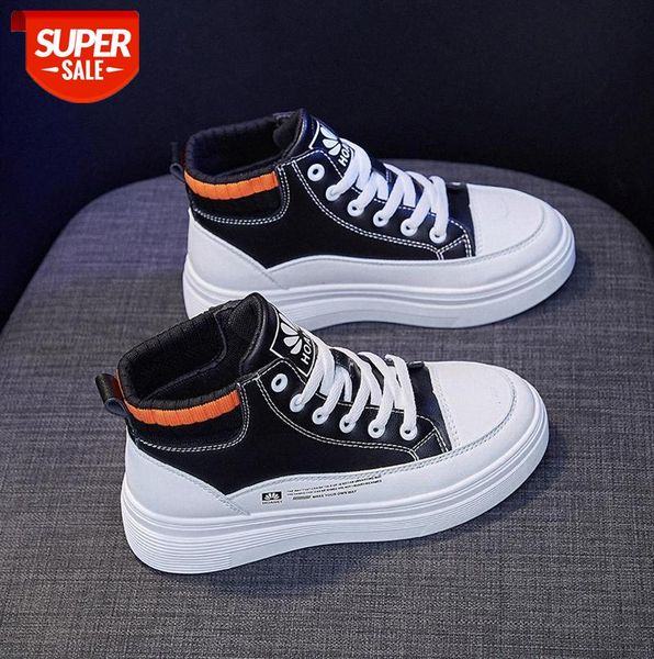 

ins small white shoes female student board platform casual women's 8821 high #ik19