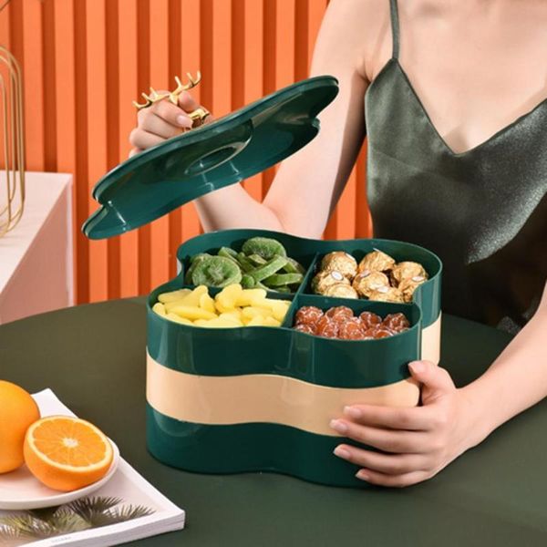 

dishes & plates snack tray large capacity candy storage nut box useful