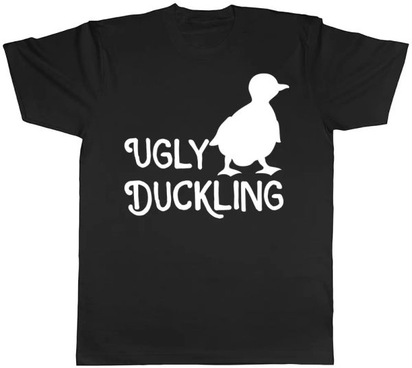 

ugly duckling duck mens ladies womens t-shirt, White;black