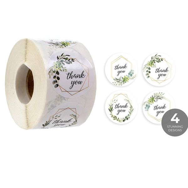 

500pcs labels roll flower thank you stickers scrapbooking for gift decoration stationery sticker seal label handmade wrap