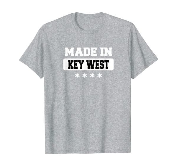 

made in key west t-shirt, White;black