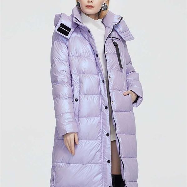 

ziai winter women parka long warm female jacket colorful fabric fashion slim women's coat perfect brand quality zr-9510 211120, Black