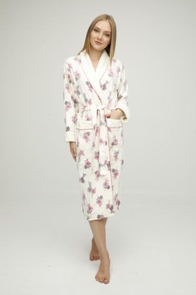

towel pink gray serene family bathrobe set th221221615