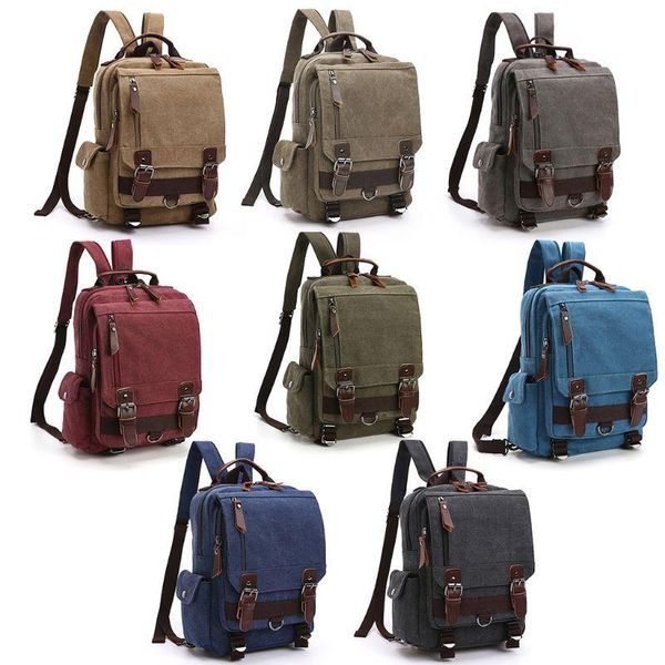 

backpack men canvas sling crossbody shoulder bag travel hiking chest rucksack 28gd