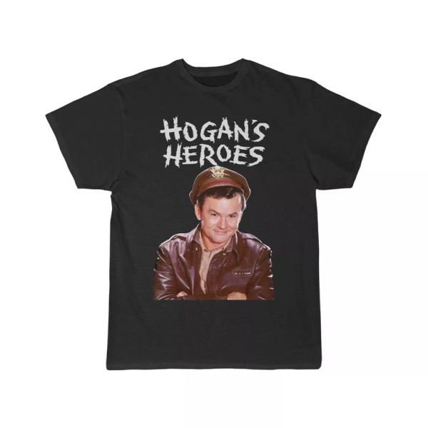 

hogan's heroes col. hogan bob crane short sleeve tee, White;black