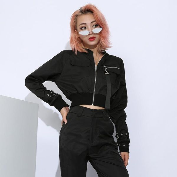 

running sets the autumn and winter women's sports suit cropped jacket elastic waist overalls trousers solid color two-piece, Black;blue