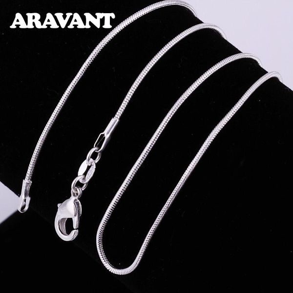 

chains 925 silver 1mm snake women fashion necklaces jewelry gift