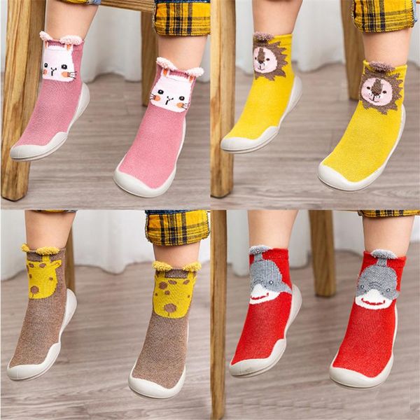 

baby shoes male female toddler high socks soft bottom antiskid indoor floor breathable cotton boots first walkers