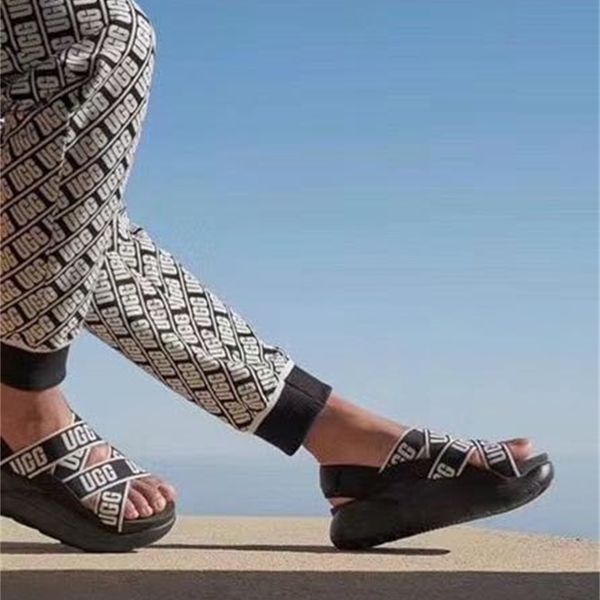 

2021 muffin ji, you elastic ji sandals, comfortable versatile yw 41qi, Black
